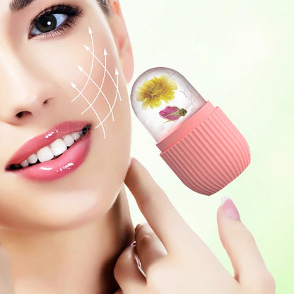 2-IN-1 Silicone Ice Roller Mold Mini Portable Face Cleansing