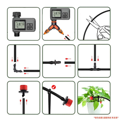 Garden LCD Button Timer Irrigation Set
