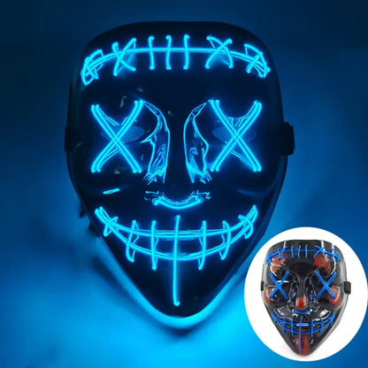 Wireless LED Purge Mask Halloween Horror Party Carnival Cosplay