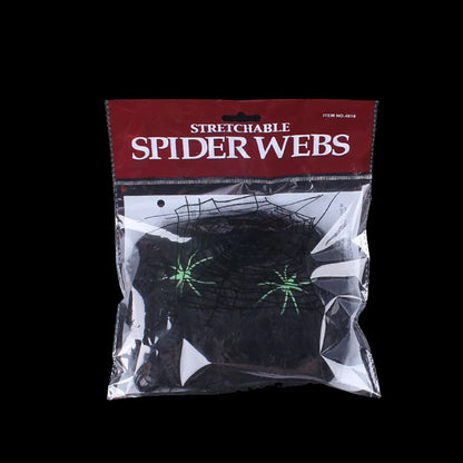 Halloween Decoration Spider Web,Artificial Cobweb,Stretchy Cobweb With Spider