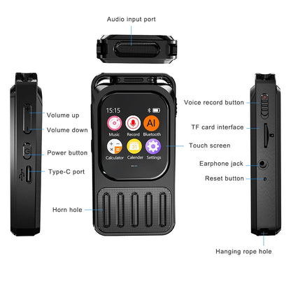 Vandlion V78AI Touch Screen Voice Recorder Digital Translator