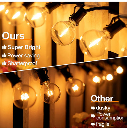 G40 Outdoor Solar String Light Garland LED Solar String Lights