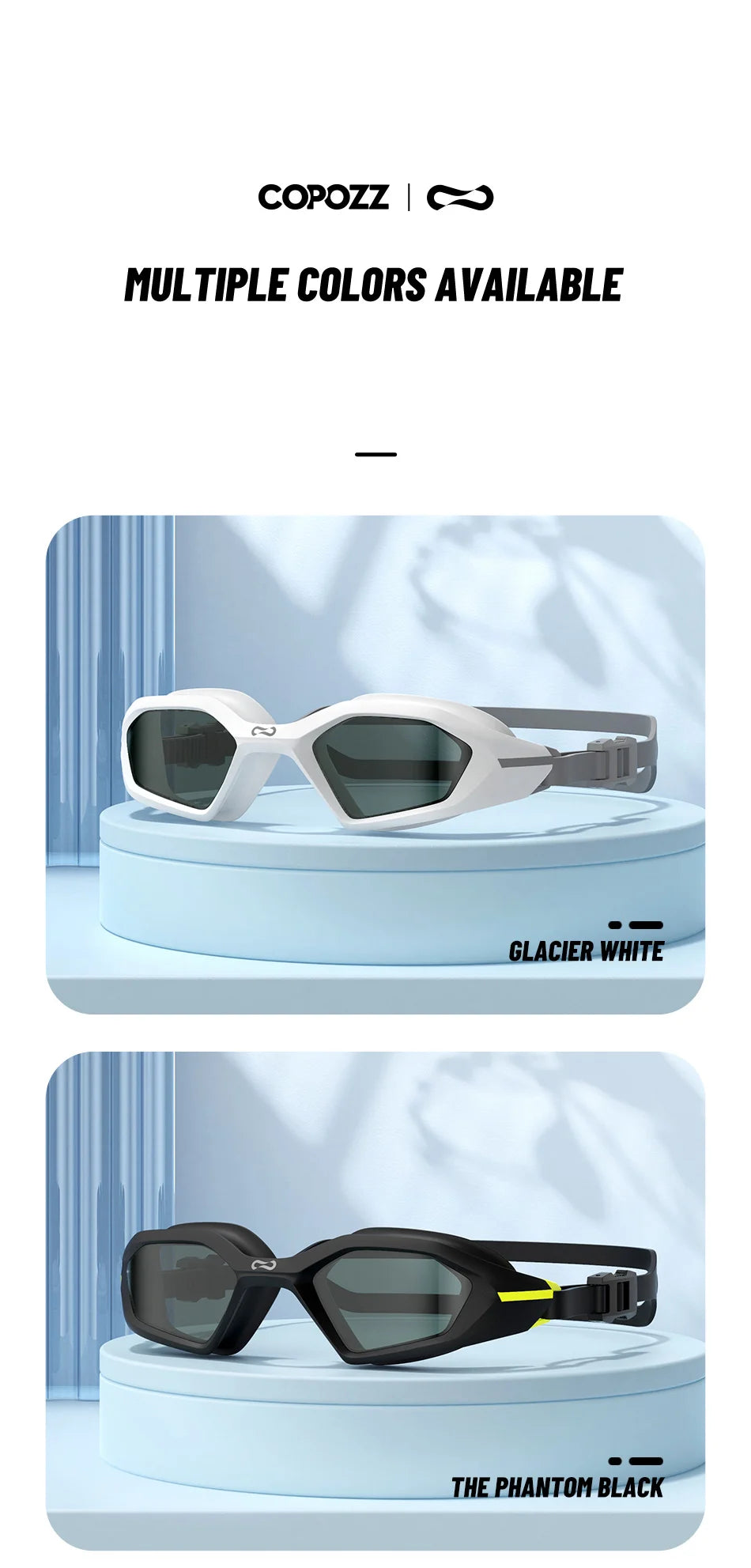 Professional Female Swimming Goggles Electroplate Swim Glasses