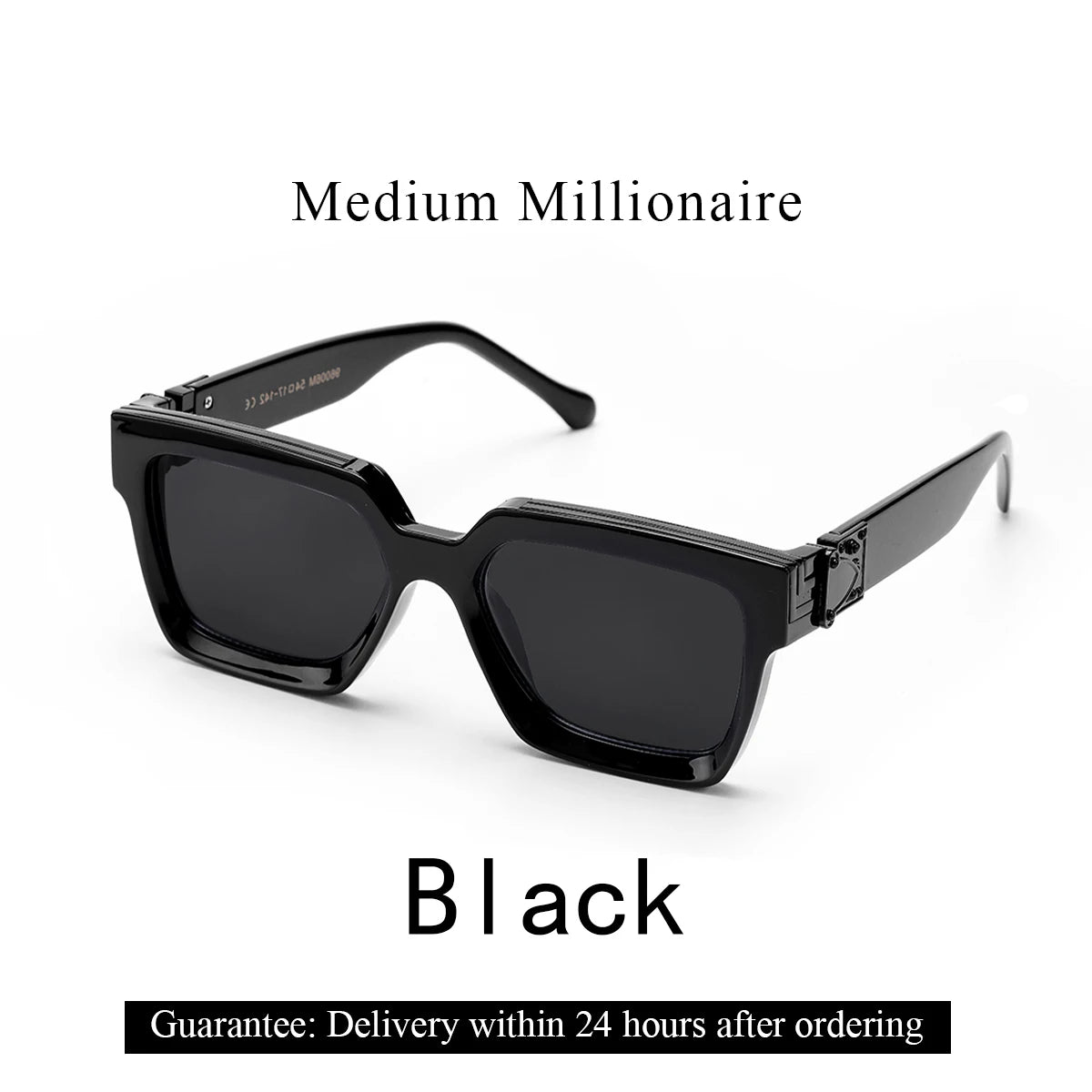 Retro Black Millionaire Shades Luxury Sunglasses