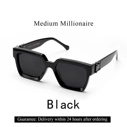 Retro Black Millionaire Shades Luxury Sunglasses