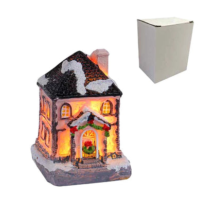 Xmas Gifts Mini LED Christmas Village Houses Decoration