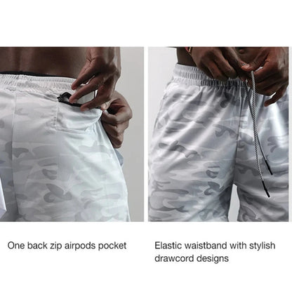 Men Running Shorts 2 in 1 Double-deck Sport Shorts Sportswear