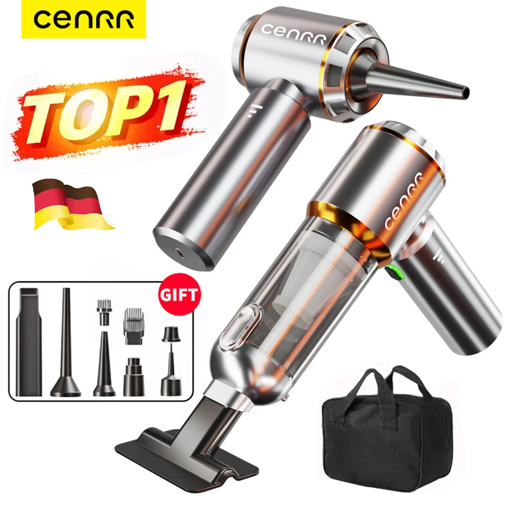 CENRR Portable Wireless Car Vacuum Cleaner Mini Powerful
