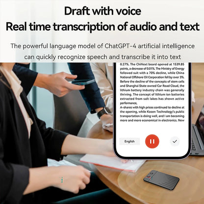 AI Voice Recorder APP Control AI Notetaking Device Transcribe