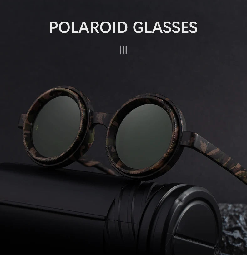 Polarized Small Frame Round Steampunk ND9 Adjustable