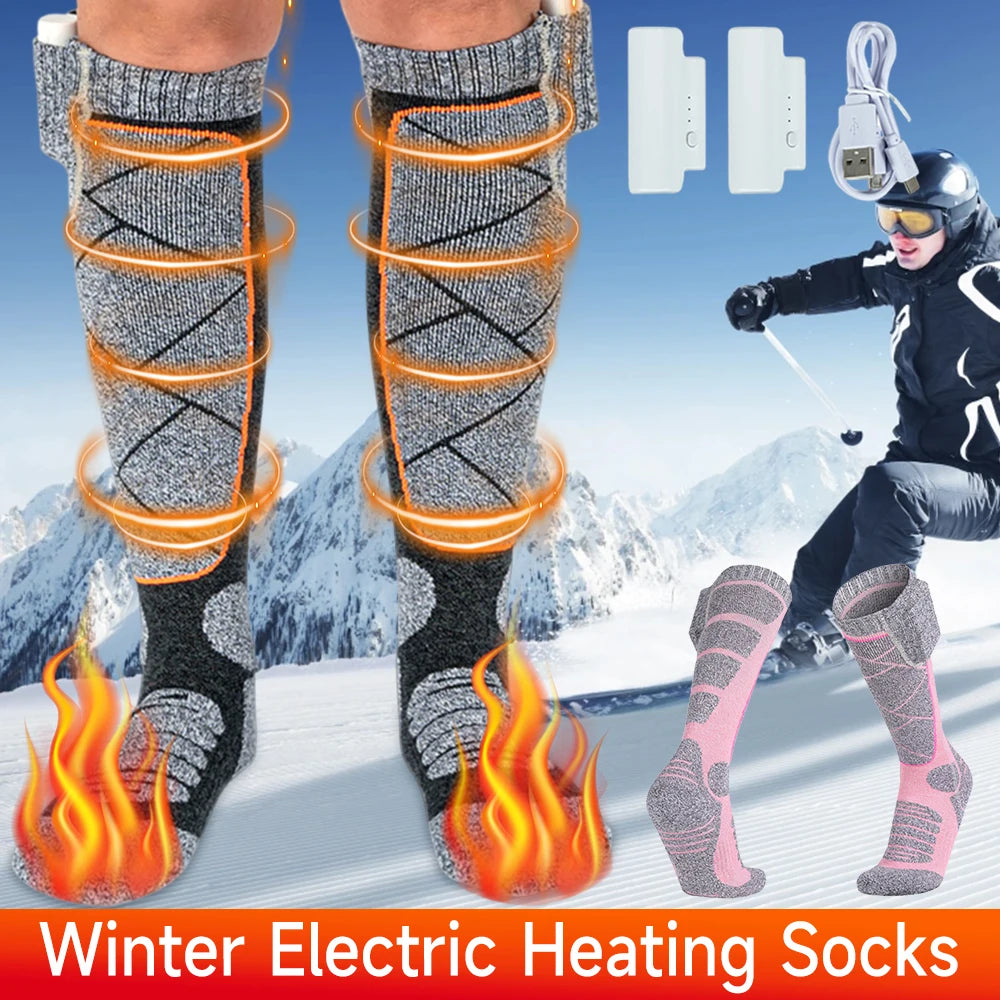 Electric Heated Socks 3Mode Adjustable Winter Warm Socks