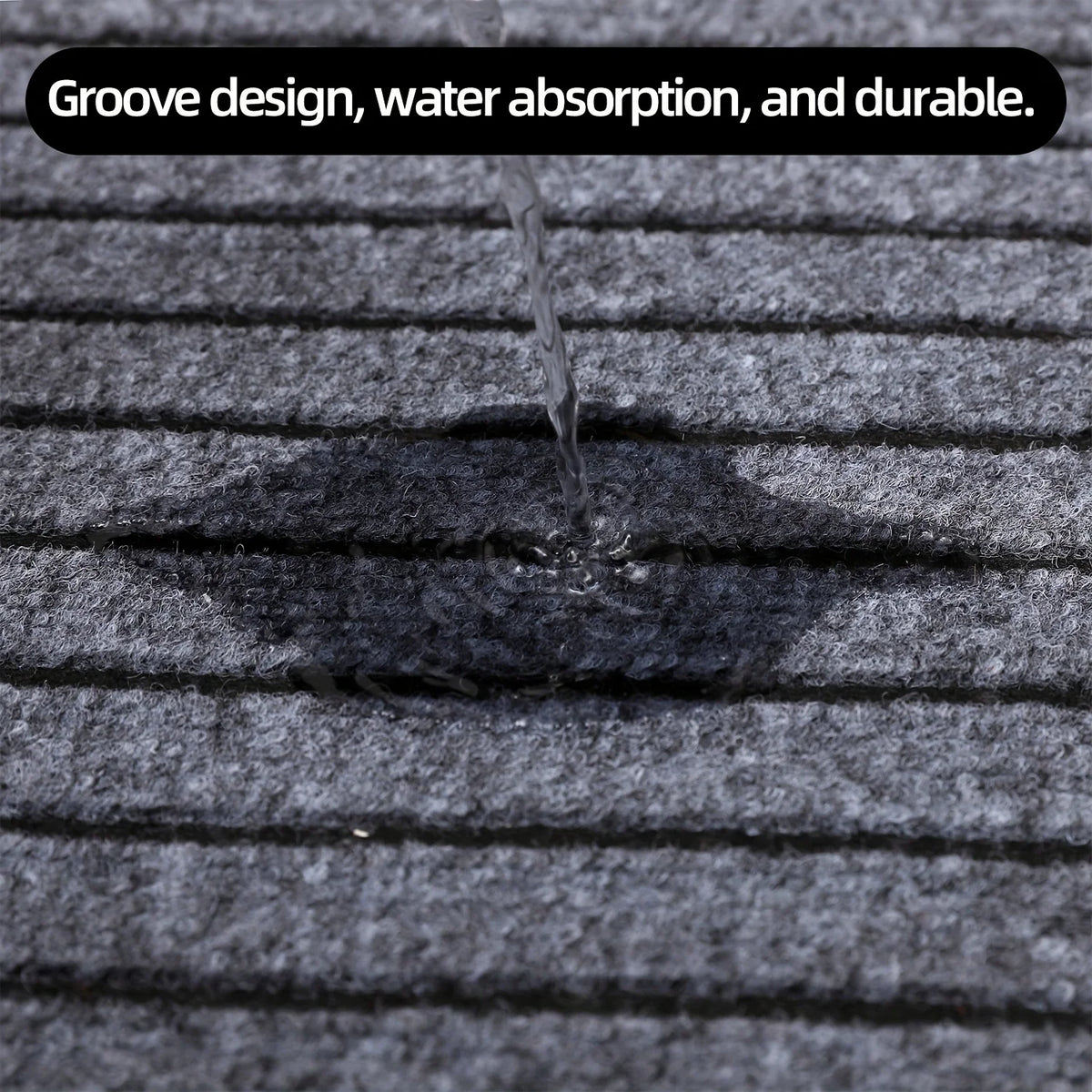 Large sized striped rubber bottom corridor carpet carp