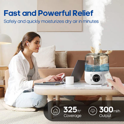 KINSCOTER 3L Air Humidifier Professional Large Capacity Home Humidifier Plant Mist