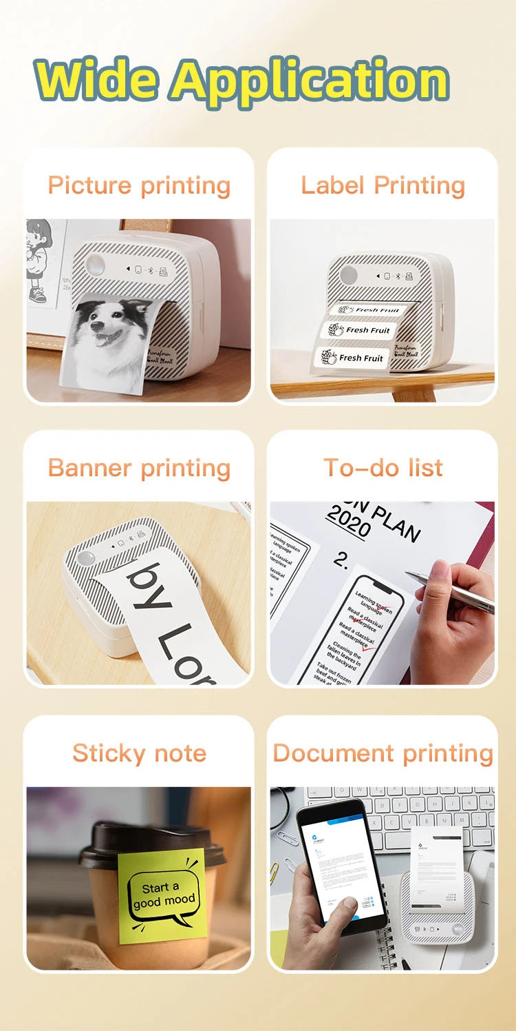 B3 Portable Mini Printers Wireless Bluetooth Inkless