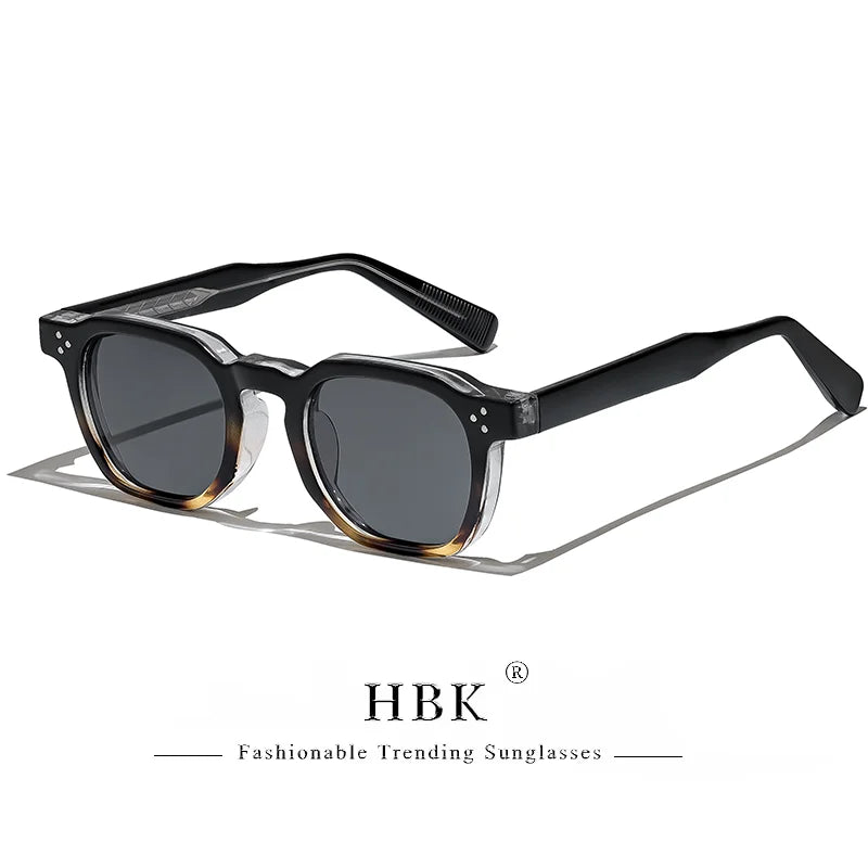 HBK New Square Retro Sunglasses Men Fashion