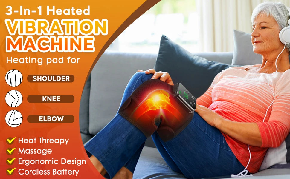 3 in 1 Cordless Thermal Knee Pad Knee Shoulder Massager