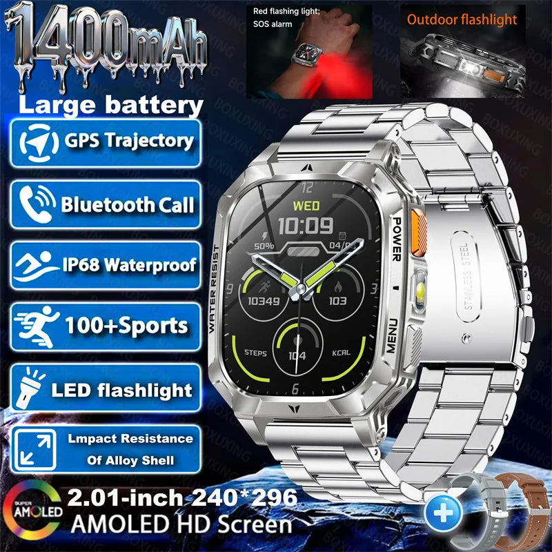 1400mAh Super Battery Durable Adult Smart Watch 2.01 inch