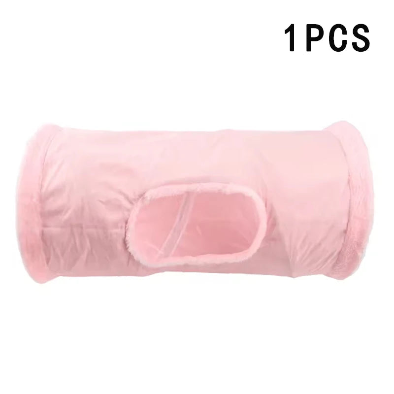 Pet Cat Plush Tunnel Foldable Suede Channel Toy