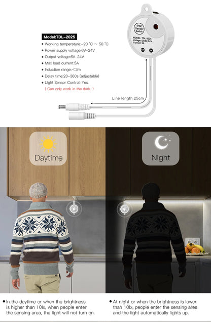 Neon Light Wireless PIR Motion Sensor LED Strip light