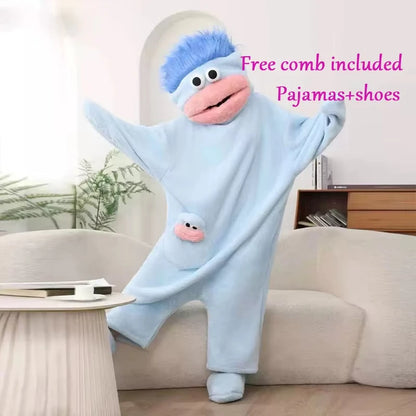 Cartoon Pajamas Autumn Winter Couple Set Wacky Bodysuit