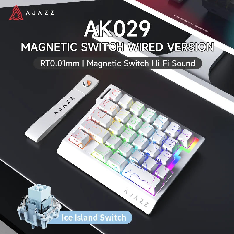 Wired One-Handed Gaming Keyboard HE Magnetic Switch