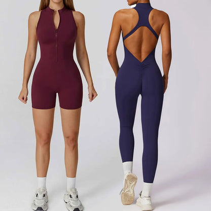 Scrunch Sports Overalls Gym Jumpsuit Women's Fitness