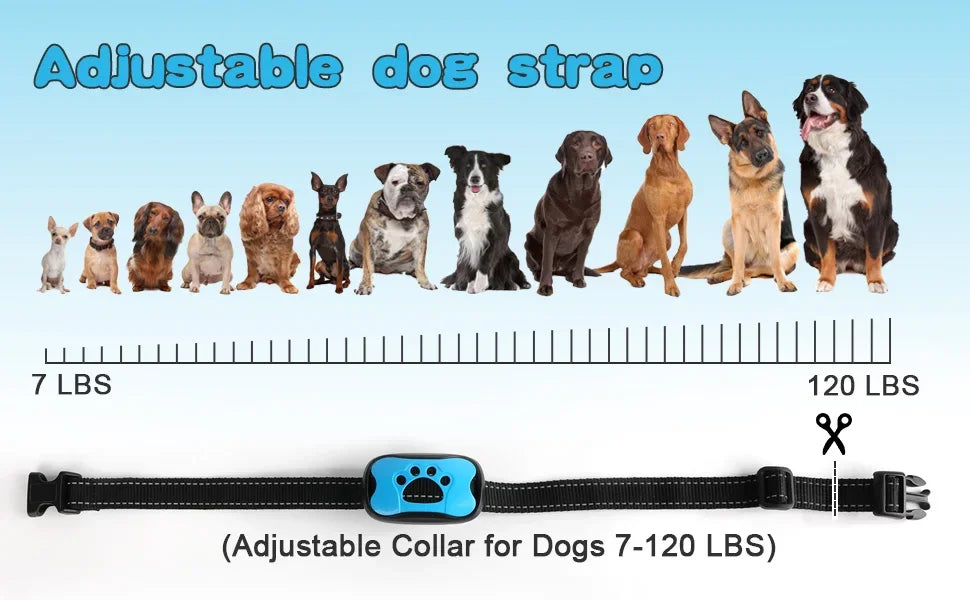 Pet Anti Barking Device USB Rechargeable Training Collar