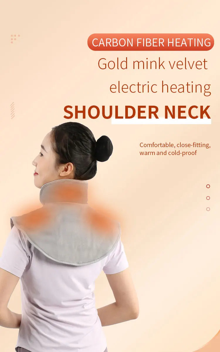 Electric Heating Shoulder Neck Pad Massager Brace