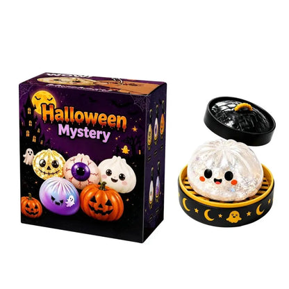 Soft Squishy Dumpling Toy With Halloween Theme Box