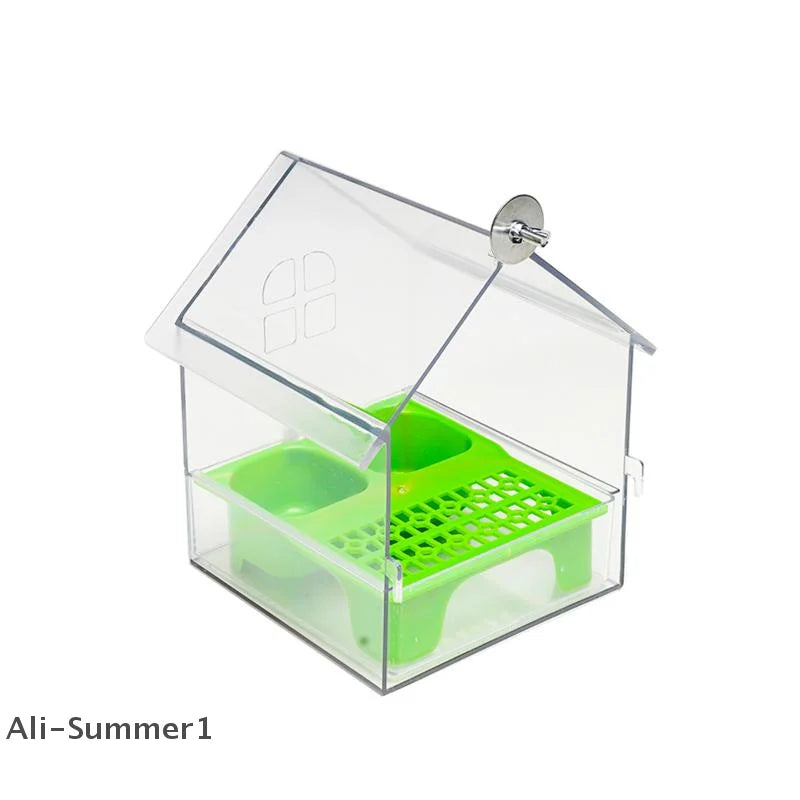 Hanging Parrot Feeder Prevent Scattering Bird Feeding Bowl