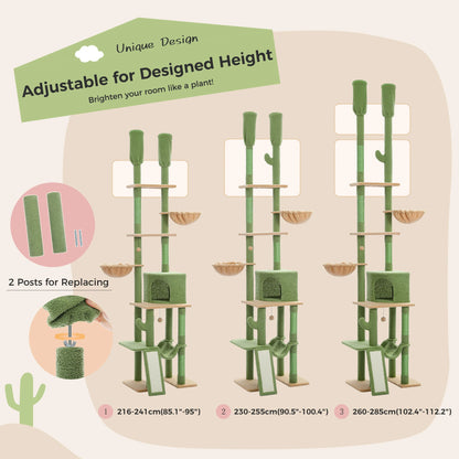 Cactus Cat Tree Floor to Ceiling Tower Scratching Posts