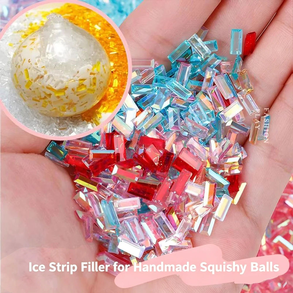 Ice Strip Fill Material Multipurpose DIY Parts for Squishy Ball