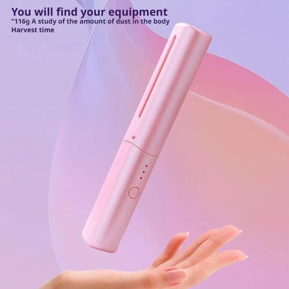 Mini Wireless Hair Straightener - Rechargeable Styling Tool