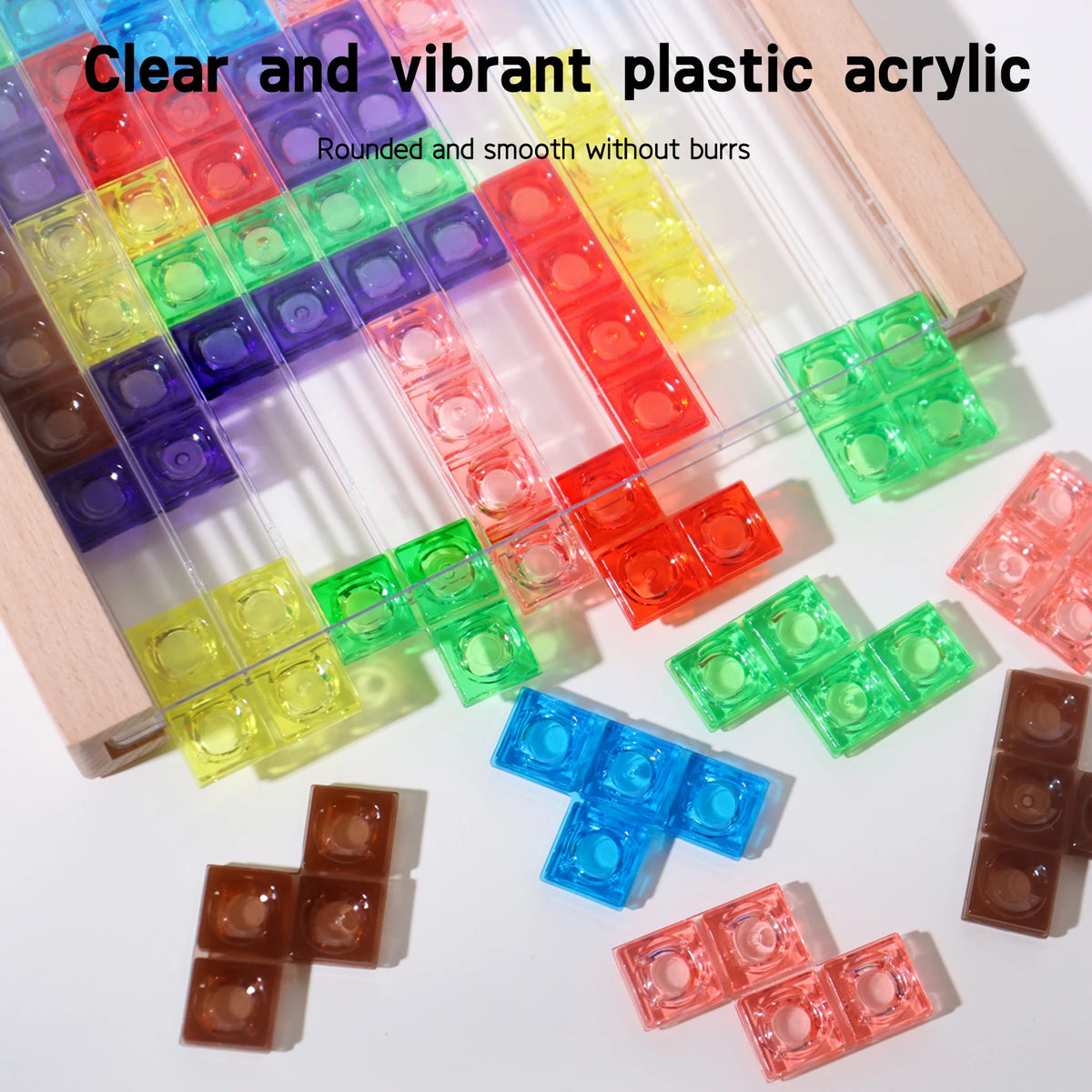 3D Transparent Tetris Puzzle Logic Thinking Brain Development
