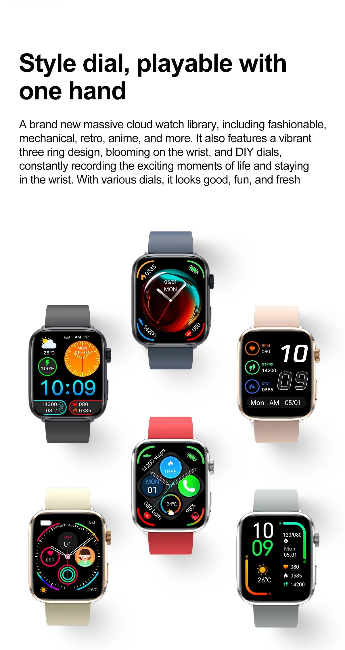 New Women Men AI Smart Diagnosis Watch HRV+PPG Blood Pressure