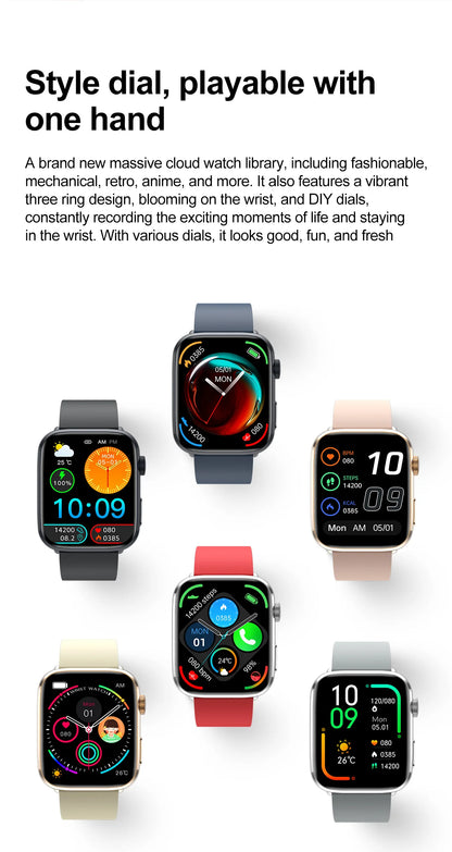 New Women Men AI Smart Diagnosis Watch HRV+PPG Blood Pressure