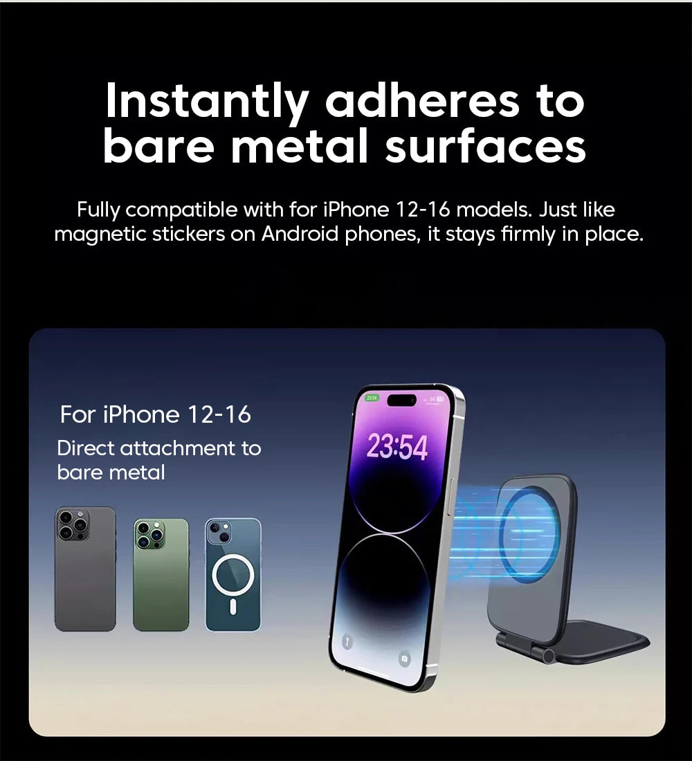 Ultrathin Car Magnetic Mobile Phone Holder Adjustable Foldable