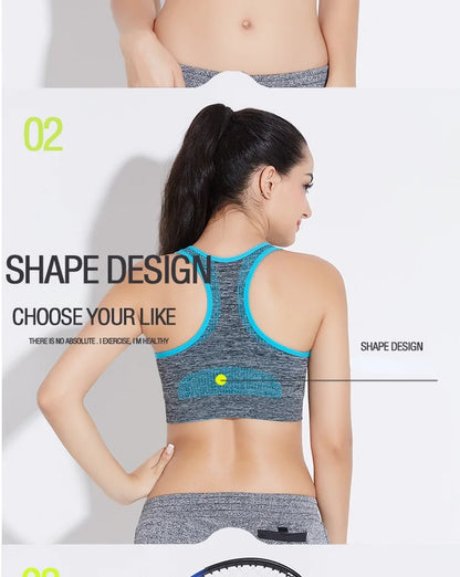 New Sports Bra Women Seamless Gym Jogging Crop Top Yoga Fitness