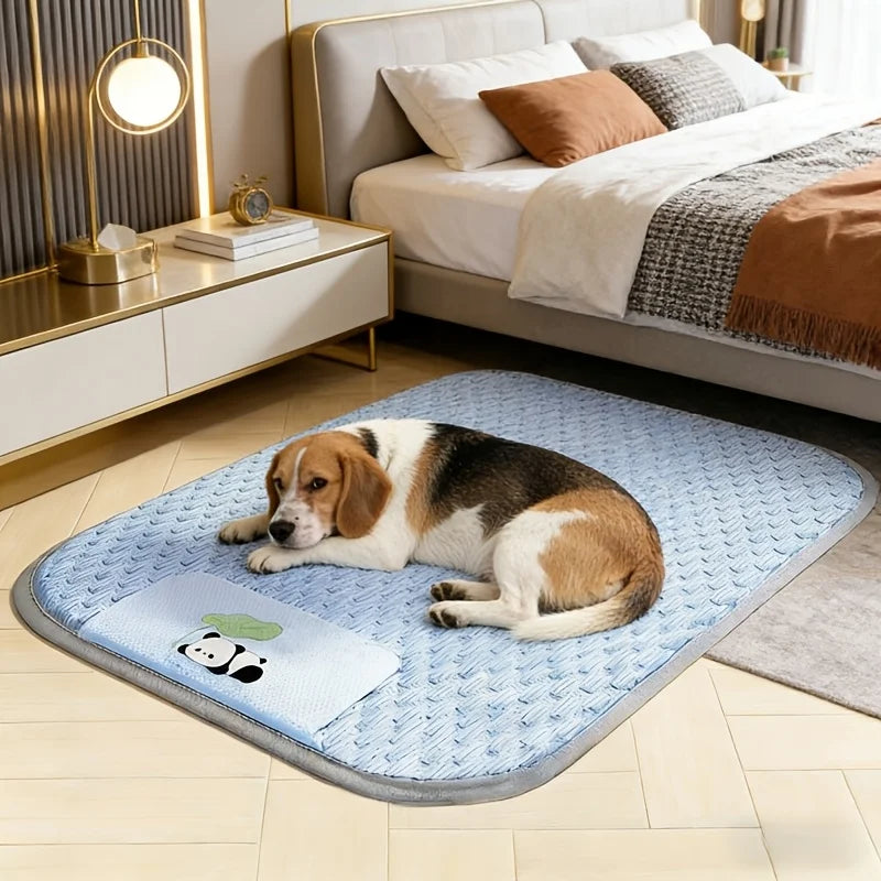 Dog Cooling Mat Made From Ice-bean-textured Fabric