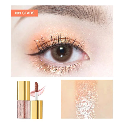 Pearly Liquid Eyeshadow Natural Smokey Silver Shimmer