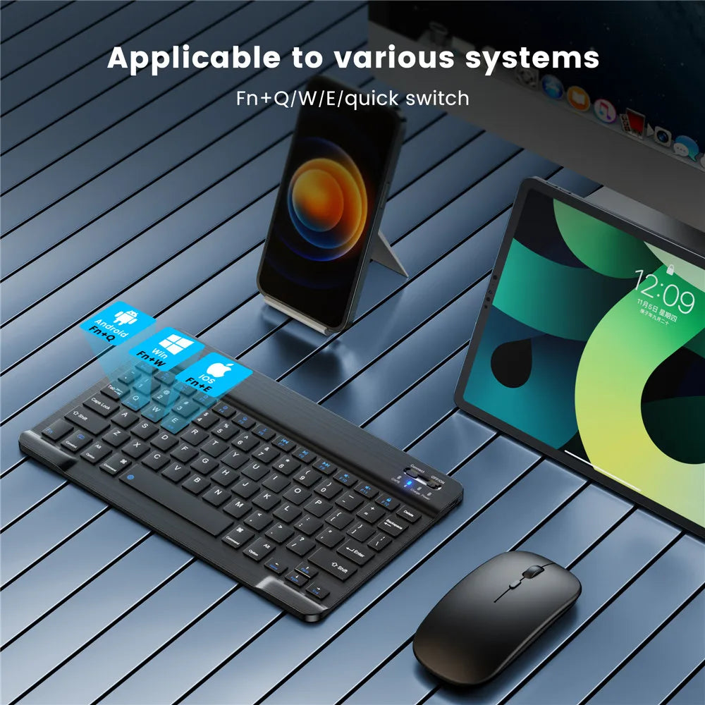 Ultra-Slim Bluetooth-compatible Keyboard Portable Mini Wireless
