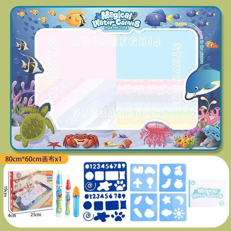 Magic Water Drawing Mat with Reusable Magic Pens