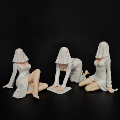 New Mysterious Ghost Lady PVC Figure Mini Anime Girl Figurine Ornament for Computer Desk