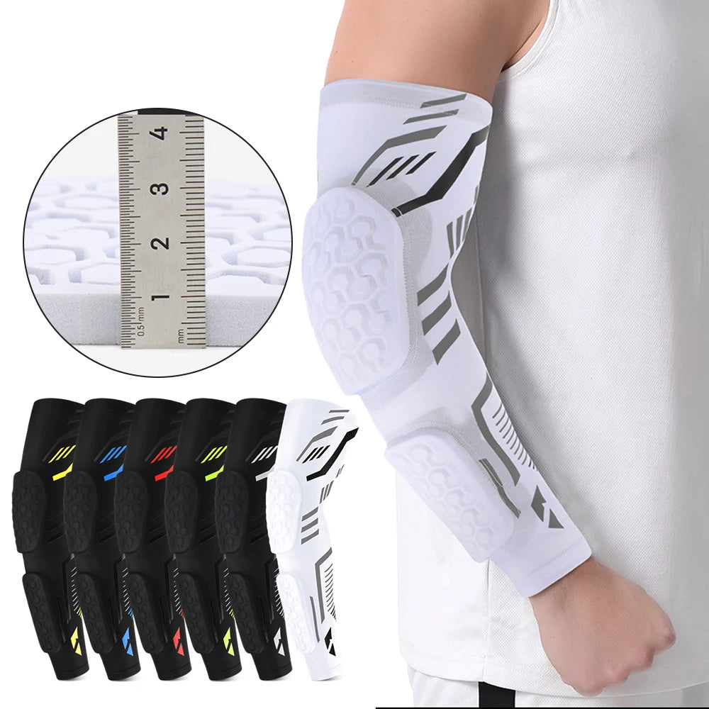 Sports Anti-collision Padded Arm Sleeves, Elbow Forearm