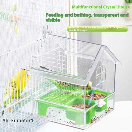 Hanging Parrot Feeder Prevent Scattering Bird Feeding Bowl