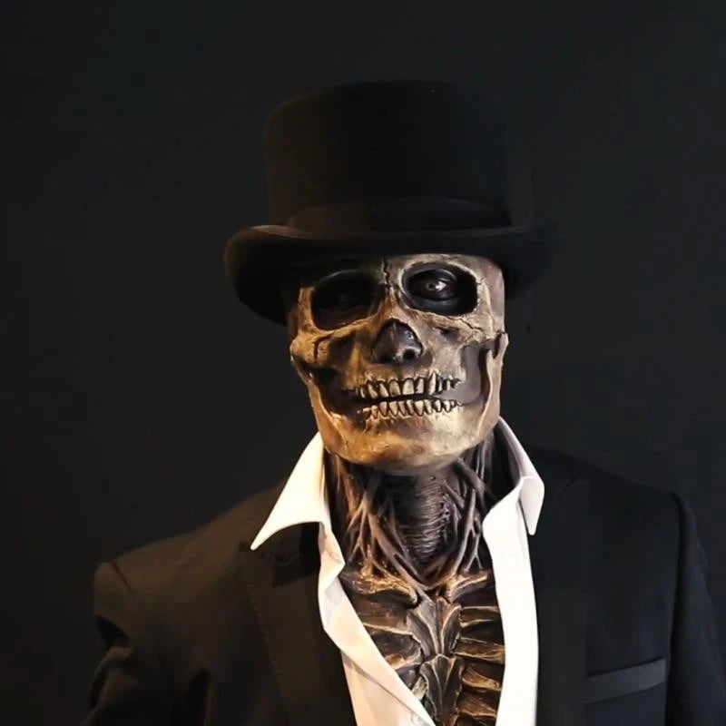 2026 Halloween Latex Skeleton Head Mask Horror Brain Helmet Mask