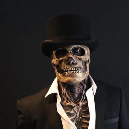 2026 Halloween Latex Skeleton Head Mask Horror Brain Helmet Mask