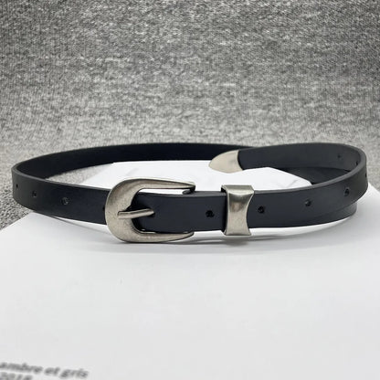 Retro High-end Black y2k belt Ins Buckle bb belt