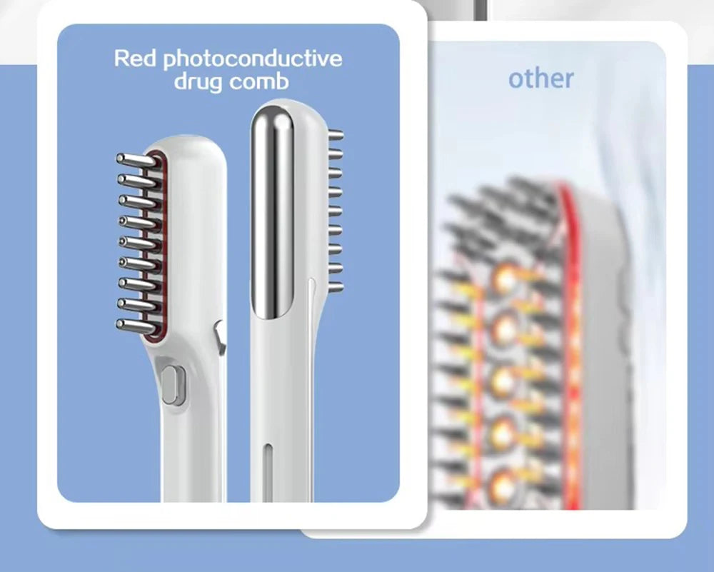 Electric Massage Comb LED Red Light Therapy Hair Growth