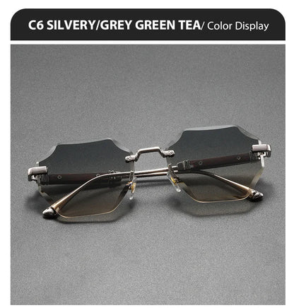 Man Woman Sunnies Fashion Unisex Rimless Sunglasses